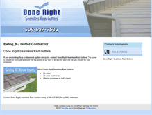 Tablet Screenshot of donerightgutters.net